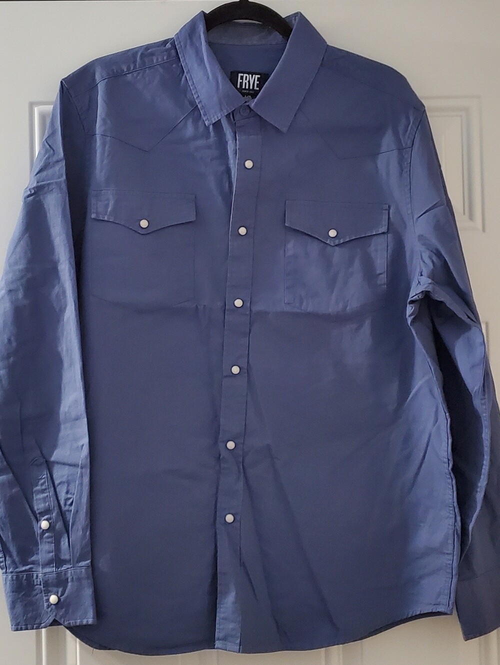 FRYE Men's Long Sleeve Western Shirt - Blue